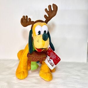 Disney Pluto Dog Hot Cocoa scented holiday plush 10.5”H New Christmas